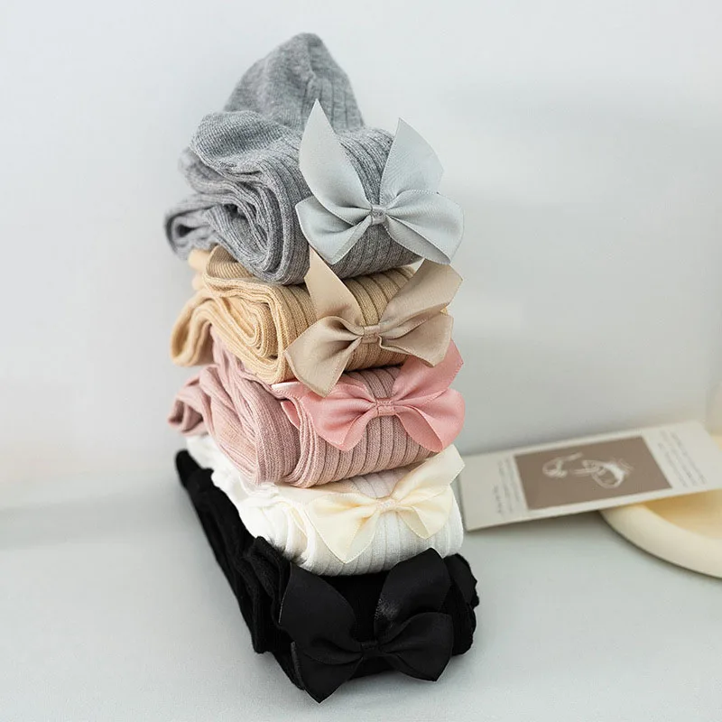 Milancel pantimedias de primavera para niñas con lazo y acabado fino - imagen 5