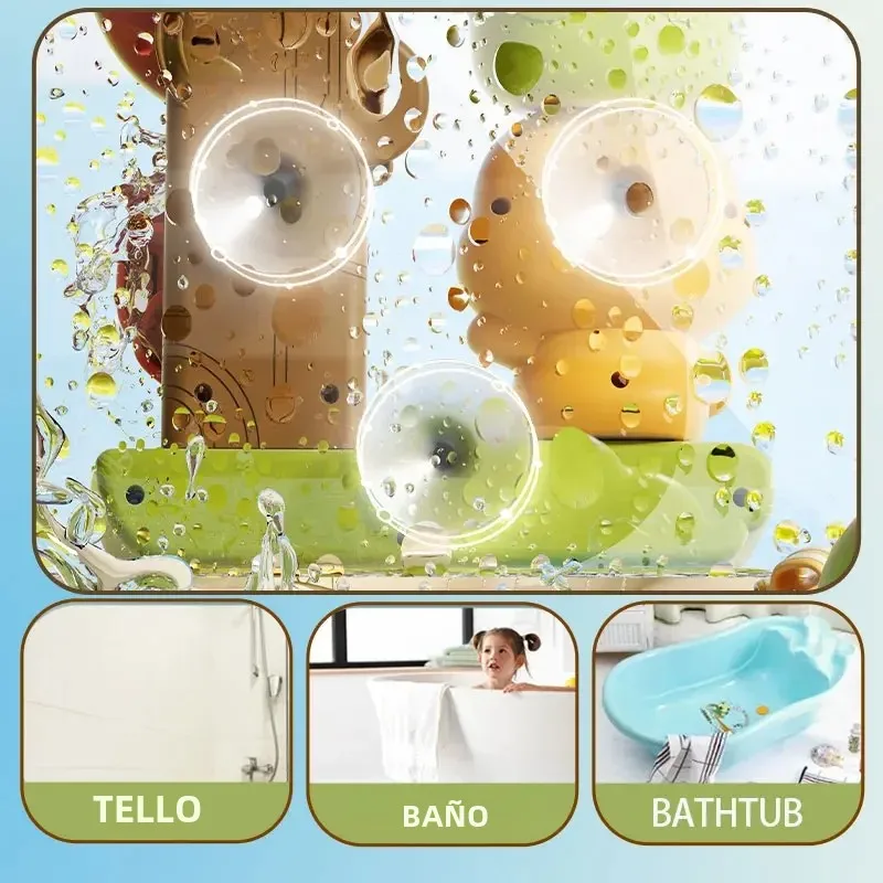 2025 Juguete de baño para bebé, juego de agua en forma de pato/flor, rueda de agua de León, diversión para niños en la bañera de ducha con ventosa, regalo para niños - imagen 4