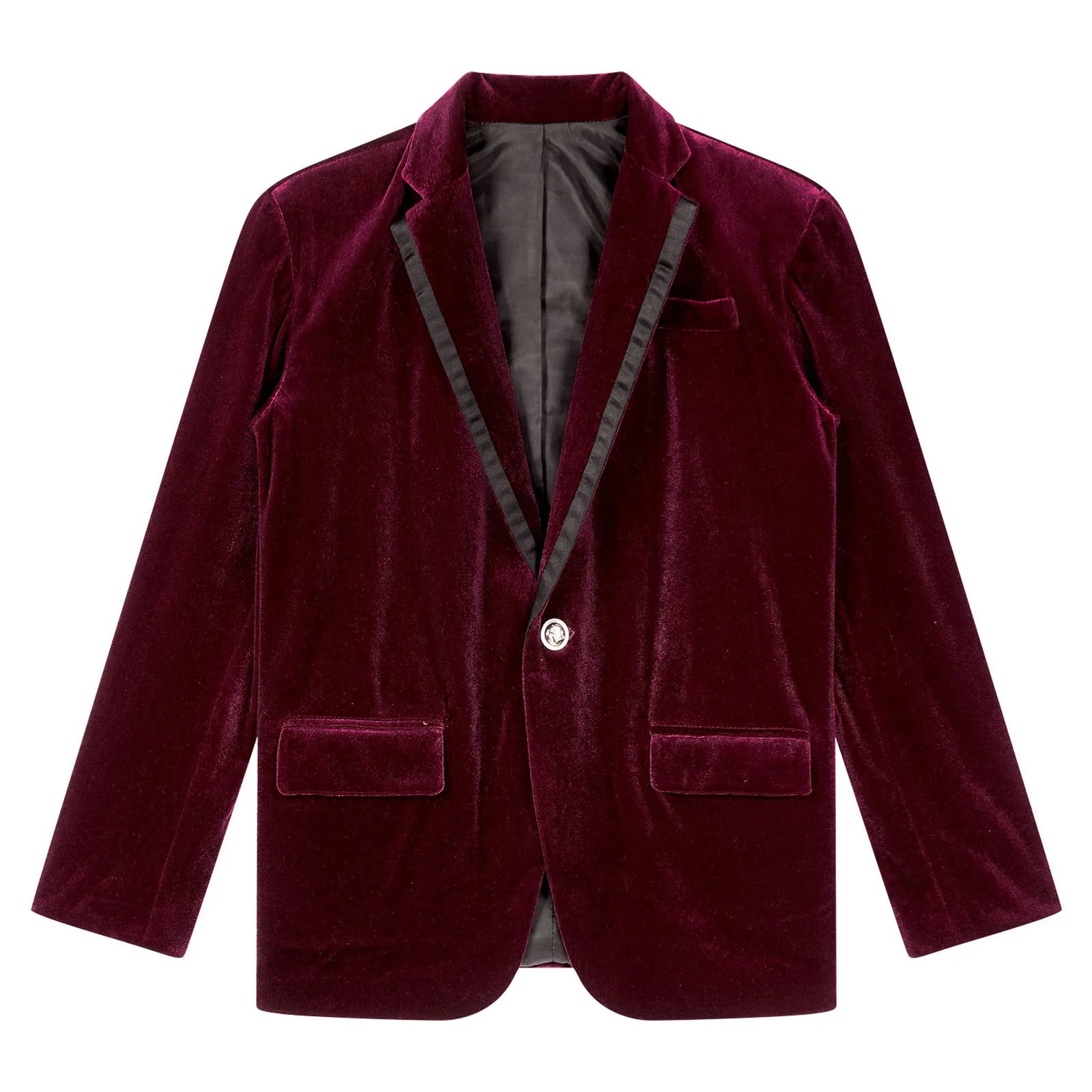 Chaqueta de terciopelo de caballero para niños, Blazer de traje para niños, abrigo Formal informal, 2 botones exteriores de prendas de vestir, boda, fiesta de cumpleaños, graduación - imagen 4