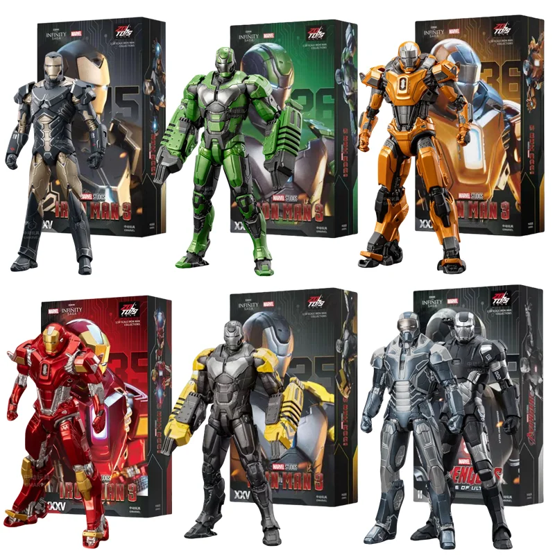 ZD Toys Iron Man MK36 Peacemaker MK25 Striker MK26 Gamma MK2 máquina de guerra MK15 Sneaky Act Sneaky colección de figuras de acción regalo