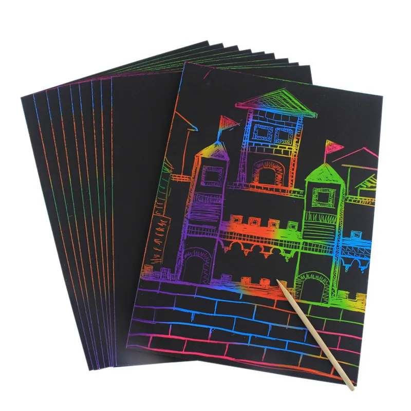 Papel de rascar arcoíris para niños – Juego creativo y sensorial - imagen 4