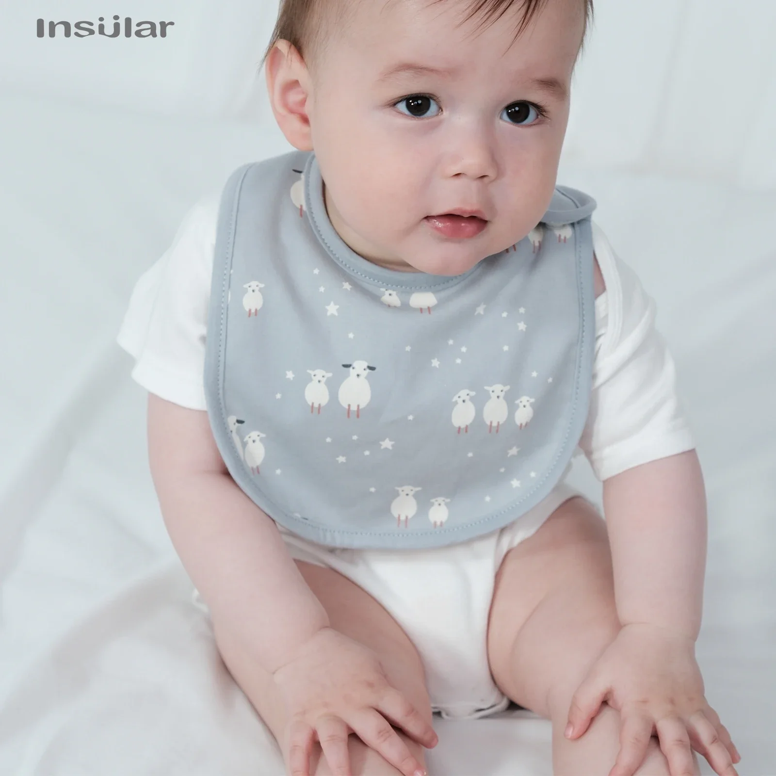 Suave 3 unids/set Baberos para bebé recién nacido alimentación botón a presión de dibujos animados suave en forma de U toalla de Saliva infantil Baberos de algodón para bebé babero de comedor - imagen 3