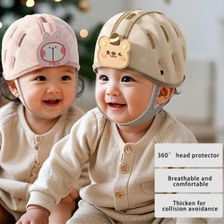 Gorro seguridad para bebé M76C, diseño ergonómico, cascos para bebé, gorro protector anticaída ajustable, anticolisión, con