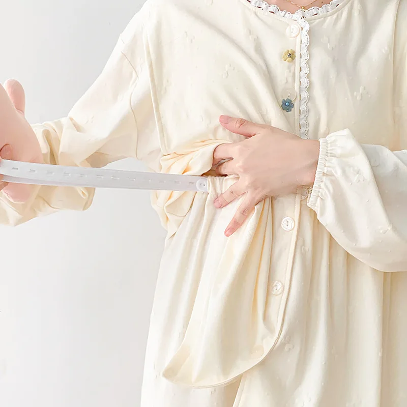 Ropa de dormir de maternidad, pijamas para embarazadas, ropa de lactancia para mujeres, ropa de Modal para amamantar, camisón - imagen 3