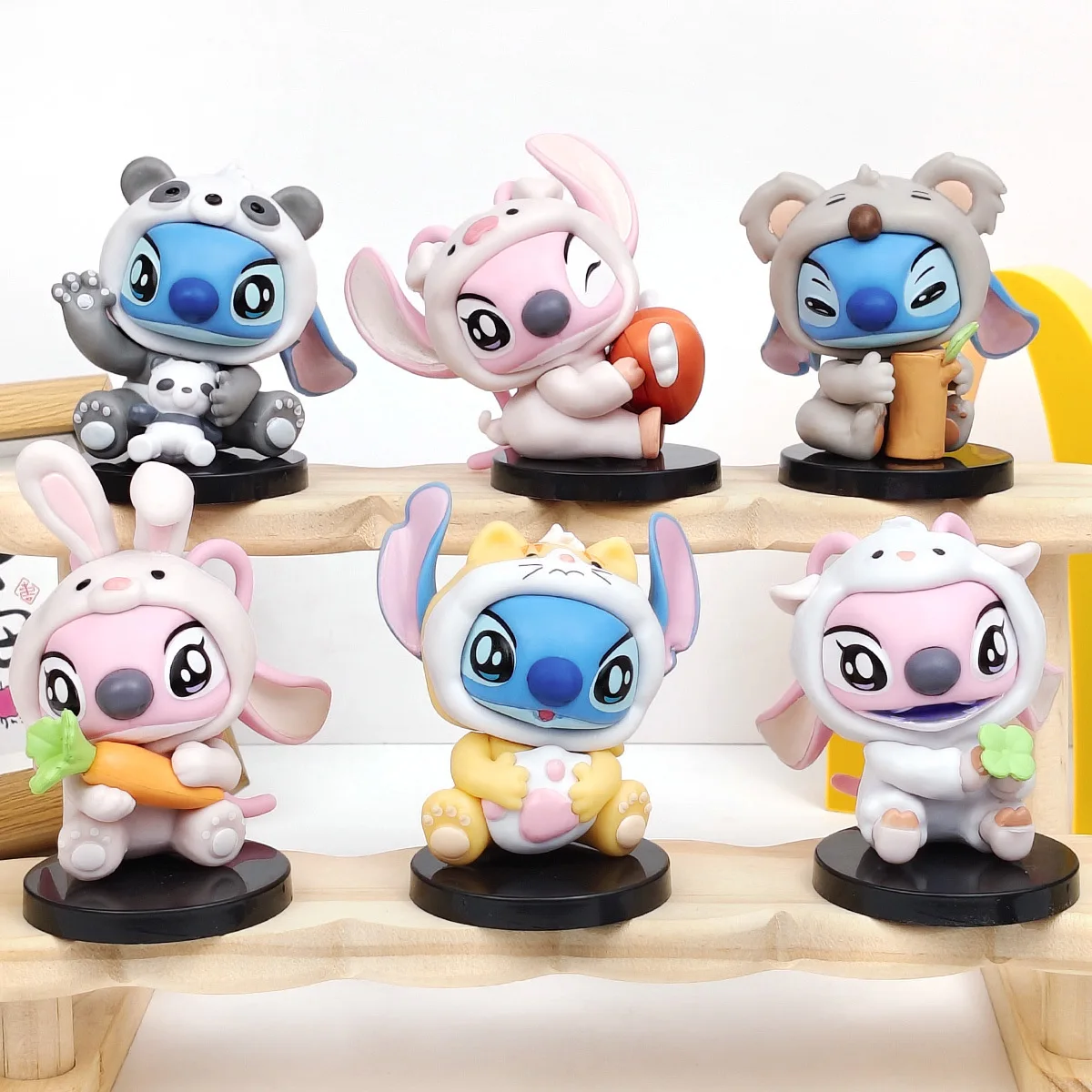 Caja ciega de figura de Anime nuevo, figuras de Stich Kawaii, juguetes de dibujos animados, coche, pastel, decoración de habitación, modelo de muñeca, regalo de cumpleaños para niña - imagen 2
