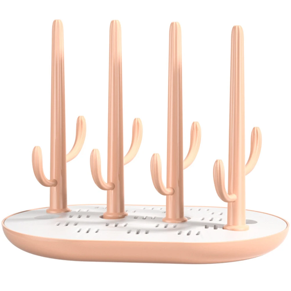 Estante para biberones de Material ABS rosa, organizador de almacenamiento multifuncional para suministros de lactancia, chupetes, tazas, pajitas fáciles, 1 Uds.