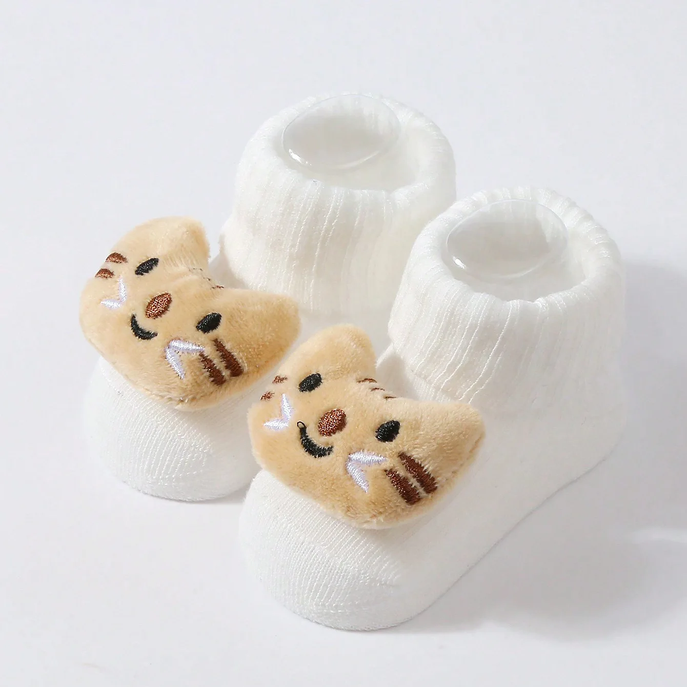 Calcetines elásticos de muñeca de dibujos animados para bebé, calcetines de punto suaves y cálidos para recién nacidos, calcetines medios para niñas y niños de 0 a 18M - imagen 5