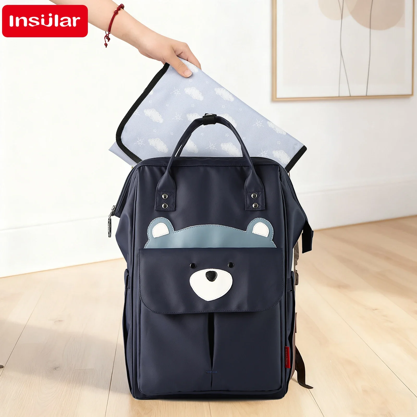 INSURAL Alfombrilla Cambiador Bebé Plegable Impermeable - imagen 5