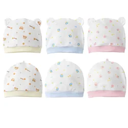 Gorro de algodón suave para recién nacido con diseño animado