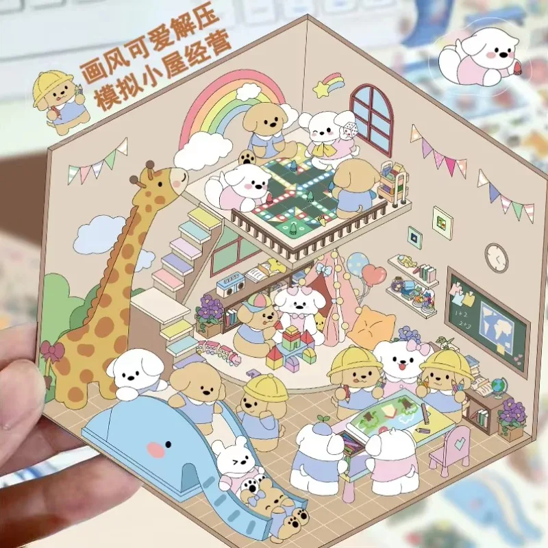 Divertido diseño creativo lindo pegatina de escena dulce decoración DIY hacer paisajismo pegatina para álbum de recortes pegatina apilable de dibujos animados Kawaii - imagen 4