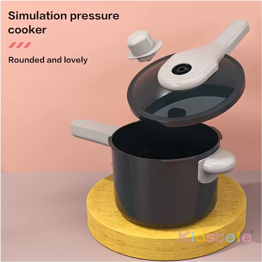 Juego de cocina grande para niños: juguetes de cocina con ollas, utensilios, estufas y accesorios de comida para juegos de rol - imagen 3