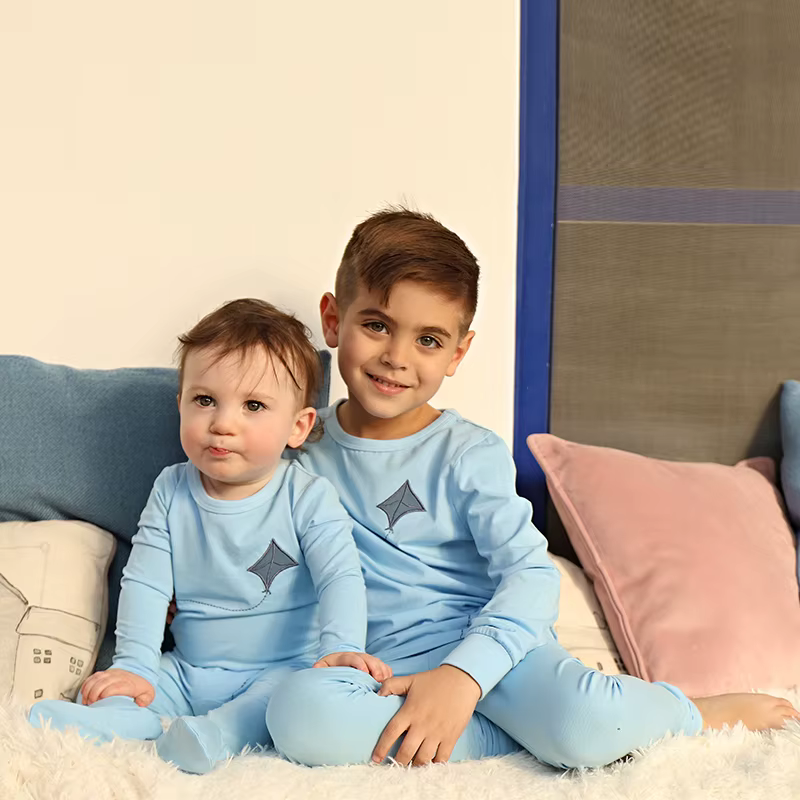 Barcali Pijamas familiares a juego Modal suave primavera verano bebés