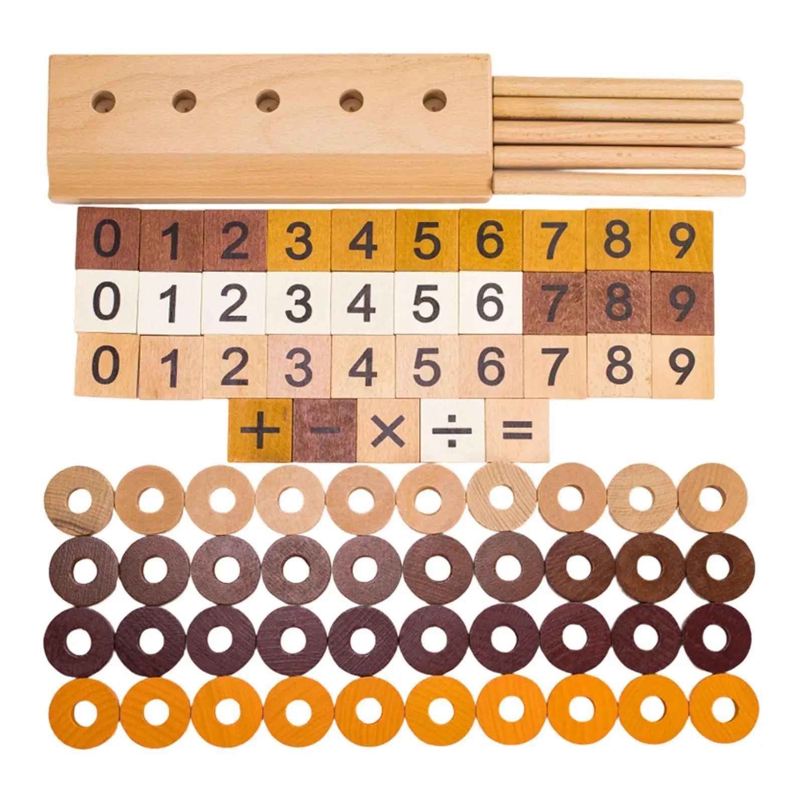 Bloques numéricos de madera – Juguete educativo para contar
