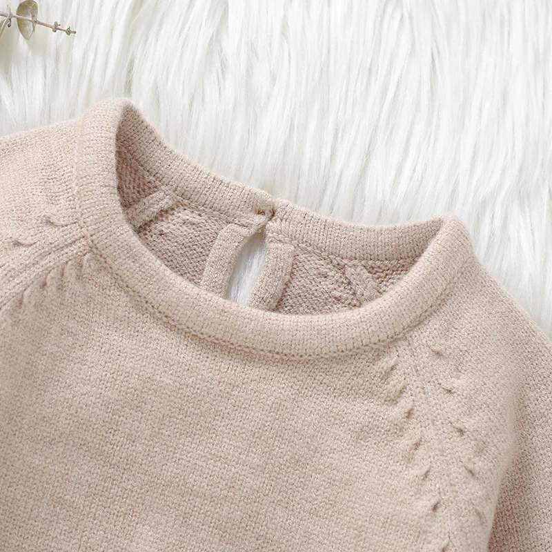 Body de invierno para bebé de 0 a 18m, mono tejido de manga larga para recién nacidos, monos netales informales de otoño para niños y niñas, una pieza - imagen 2