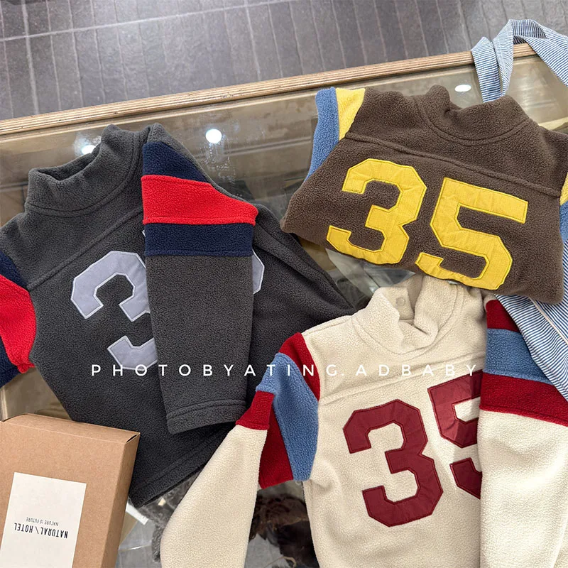 Sudaderas con capucha para niños de 1 a 6 años, Tops Beige a la moda para niñas, camisetas infantiles de otoño a la moda - imagen 5