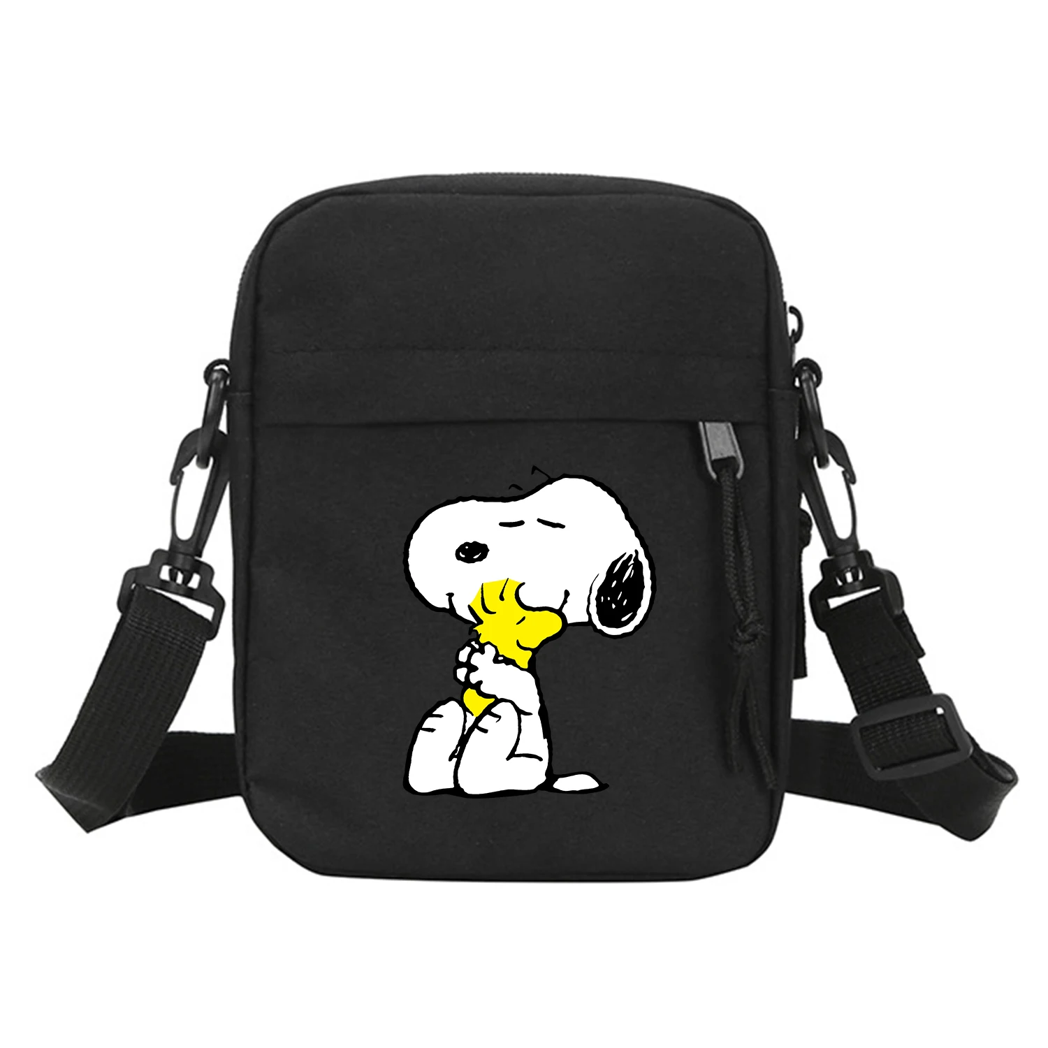 Nuevo Bolso de Hombro Snoopy, bolsos cruzados de dibujos animados para hombre y mujer, bolsa de almacenamiento de dos pisos, bolso deportivo cuadrado de gran capacidad a la moda, regalo - imagen 4