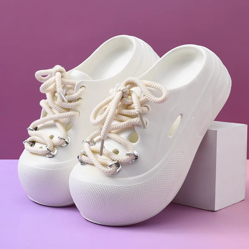 Sandalias con plataforma y cordones para niña – Ideal verano y playa - imagen 5