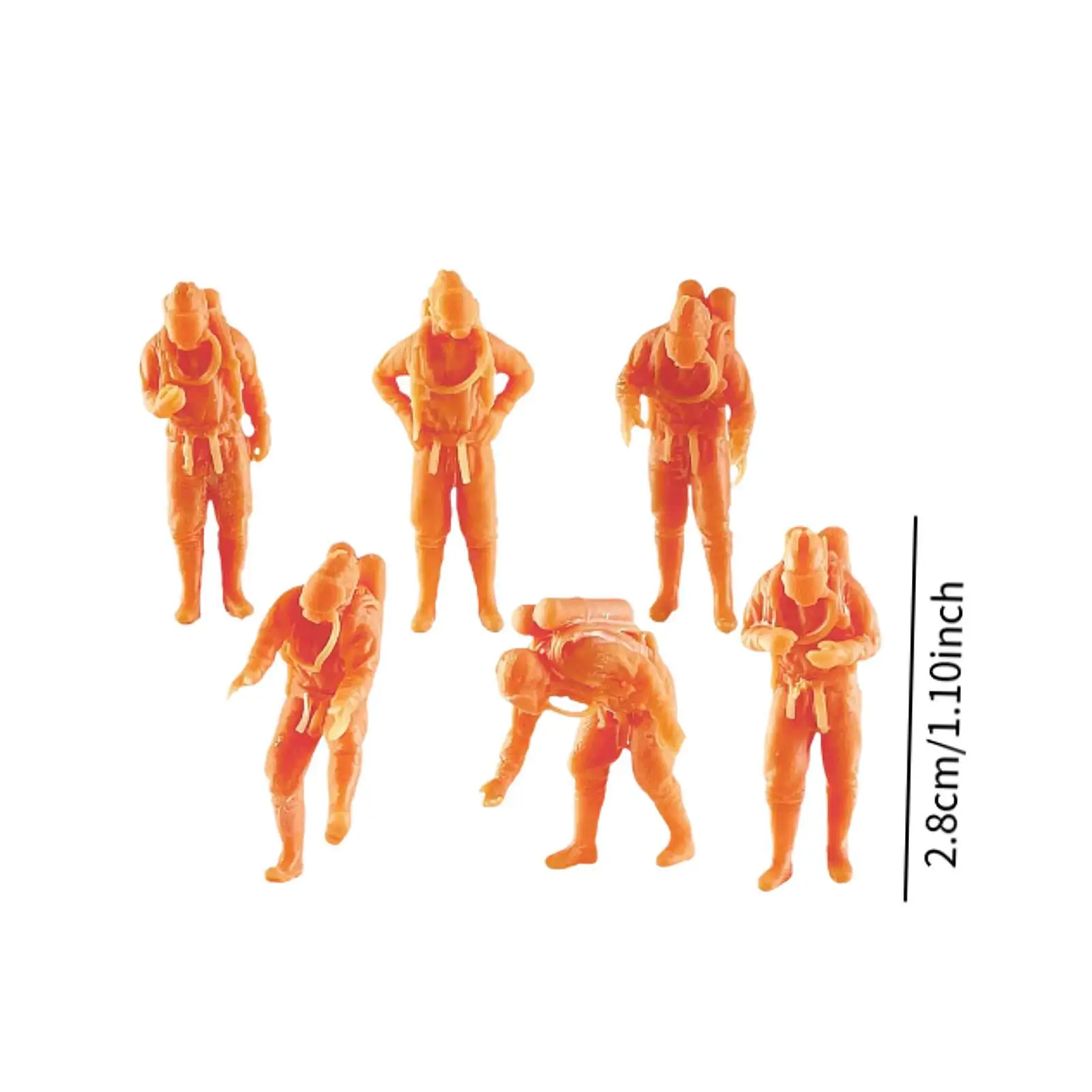 6Pcs Miniature Model Figures Micro Scene Figures, Creative, Simulation Figurines Resin People Models for DIY Scene Decor