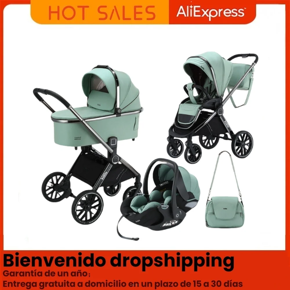 Cochecito de bebé con moisés y cuna de transporte convertible - imagen 5
