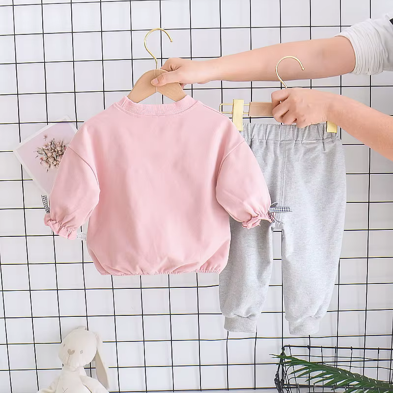 Chándal infantil primavera otoño – Conjunto camiseta pantalón casual - imagen 4
