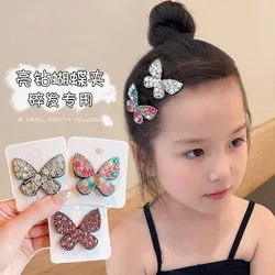 Horquilla infantil de mariposa con piedras decorativas para niña