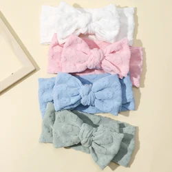 Diadema lazo floral para niña – Banda suave de nailon para bebé