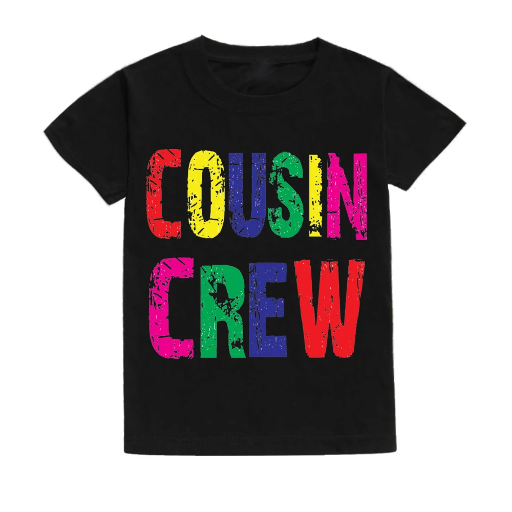Cousin Crew-Camiseta Retro Bohemia para niños y niñas, camiseta de manga Natural, ropa de verano - imagen 3
