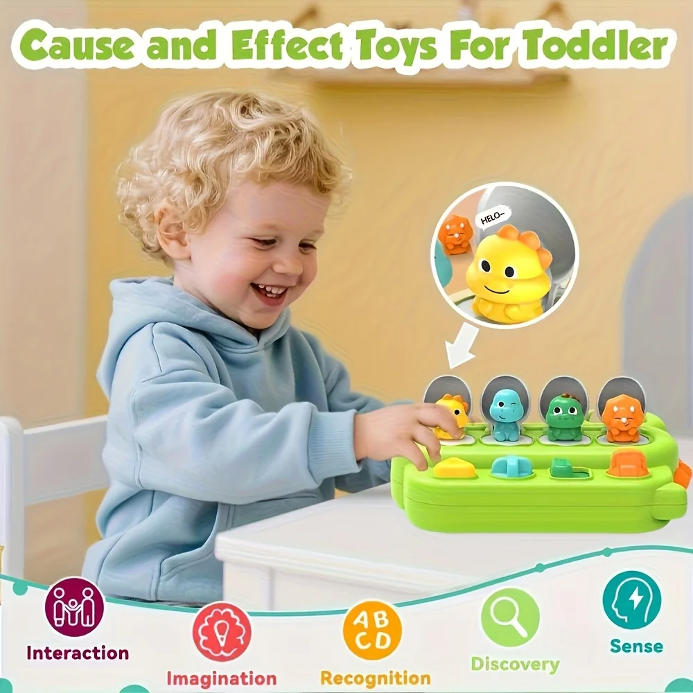 Peekaboo Rompecabezas infantil de dinosaurios – Juego educativo - imagen 4