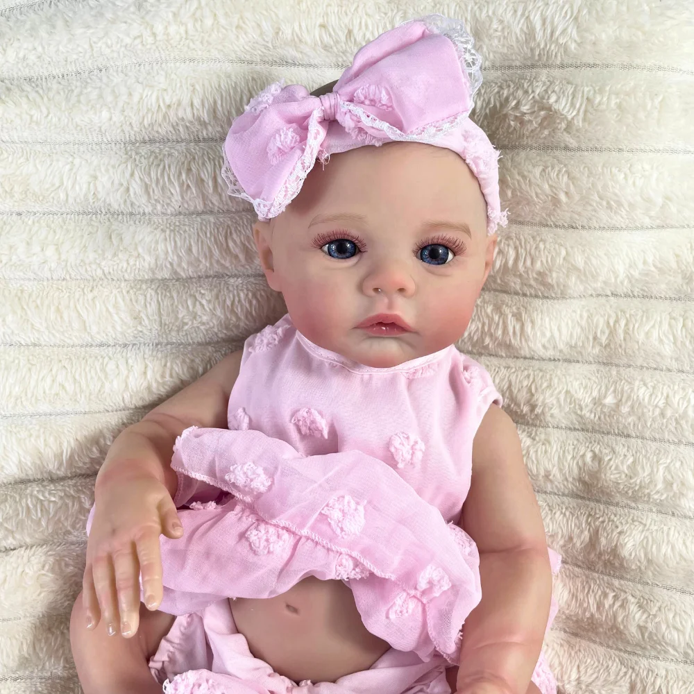 MRB-Muñeca Reborn de pradera de 18 pulgadas, tamaño de bebé recién nacido, imagen Real, cuerpo completo de vinilo, muñeca lavable con venas visibles en la piel 3D - imagen 2