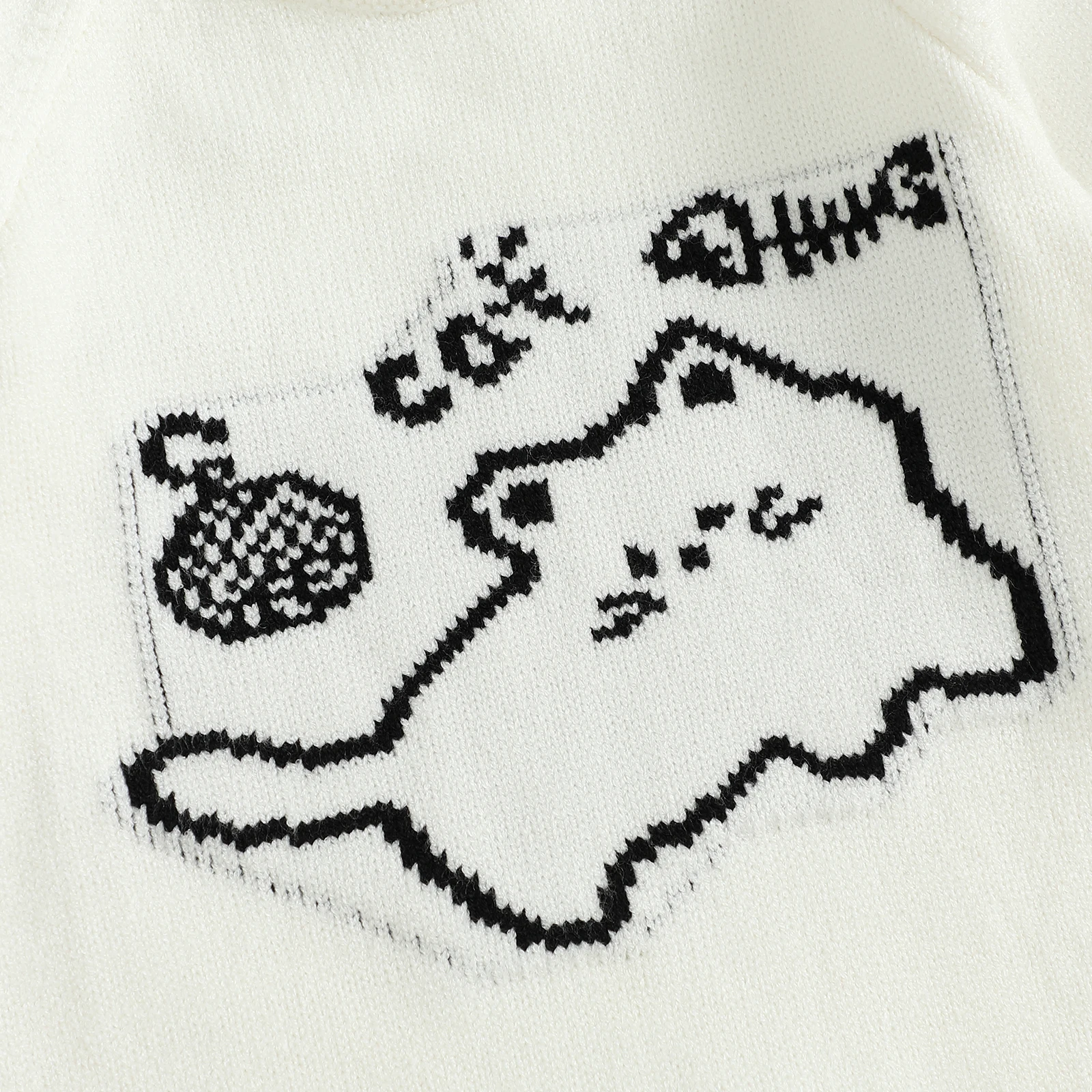 Suefunskry Mono para bebés recién nacidos, informal, de manga larga, con cuello redondo, estampado de gato, pelele de punto, traje sin pies - imagen 5