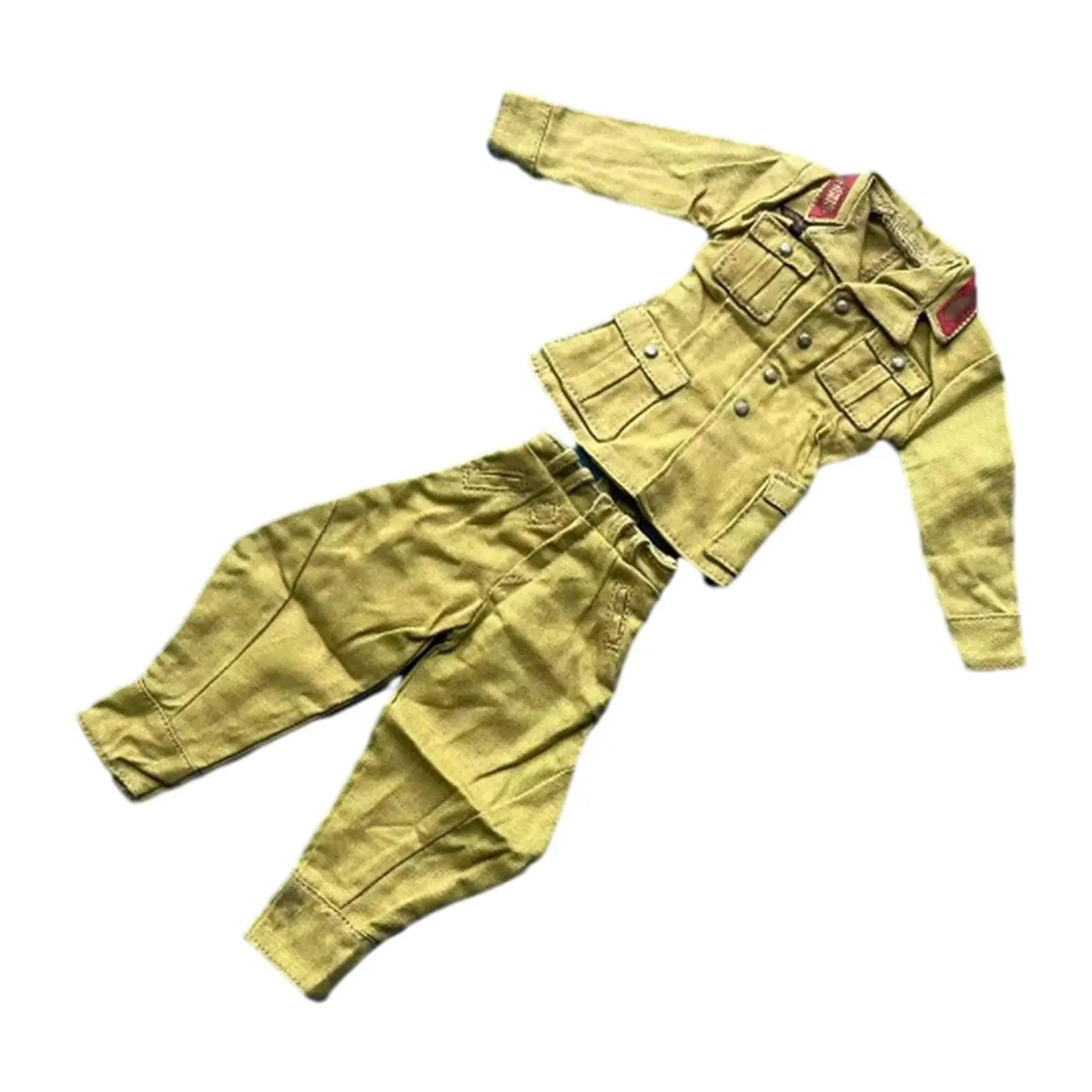 1/6 Soldier Clothes, Miniature Soldier Costume Stylish Mini Coat Pant Officer Uniform Set for 12'' Action Figures Accessory,
