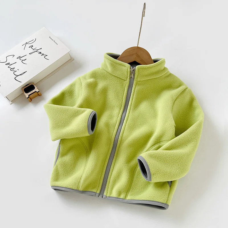 Abrigo infantil de invierno lana cálido con cremallera para otoño - imagen 4