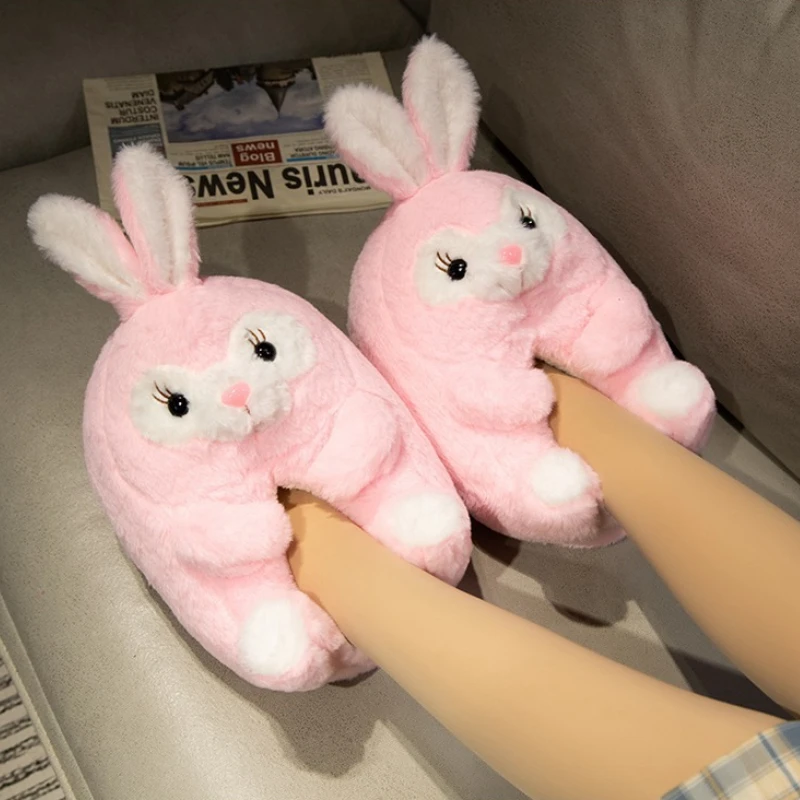 Zapatillas de casa mullidas con conejo y perro de dibujos animados - imagen 3