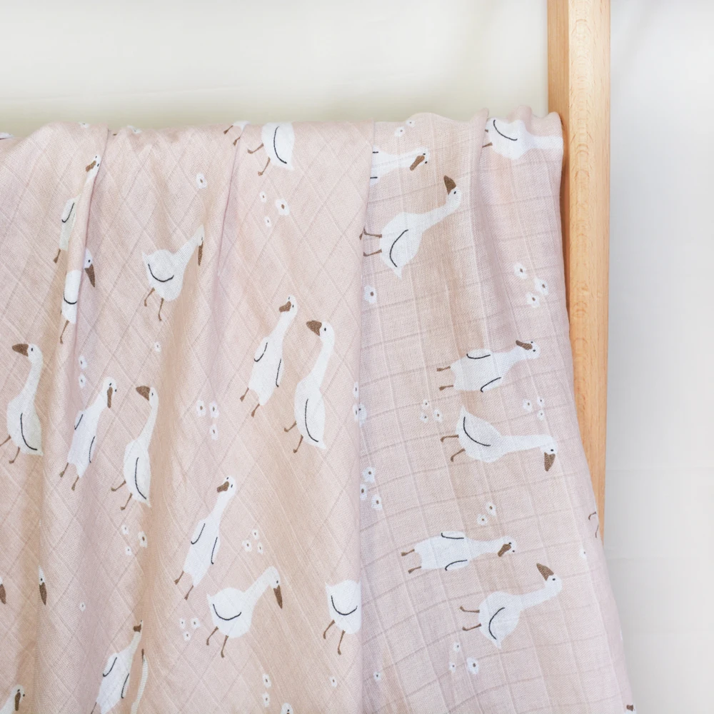 Eezkoala algodón de bambú 120*110cm 2 capas Toalla de baño para bebé recién nacido manta envolvente de muselina - imagen 3