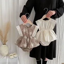 MILANCEL Body bordado de flores para bebé niña – Primavera suave