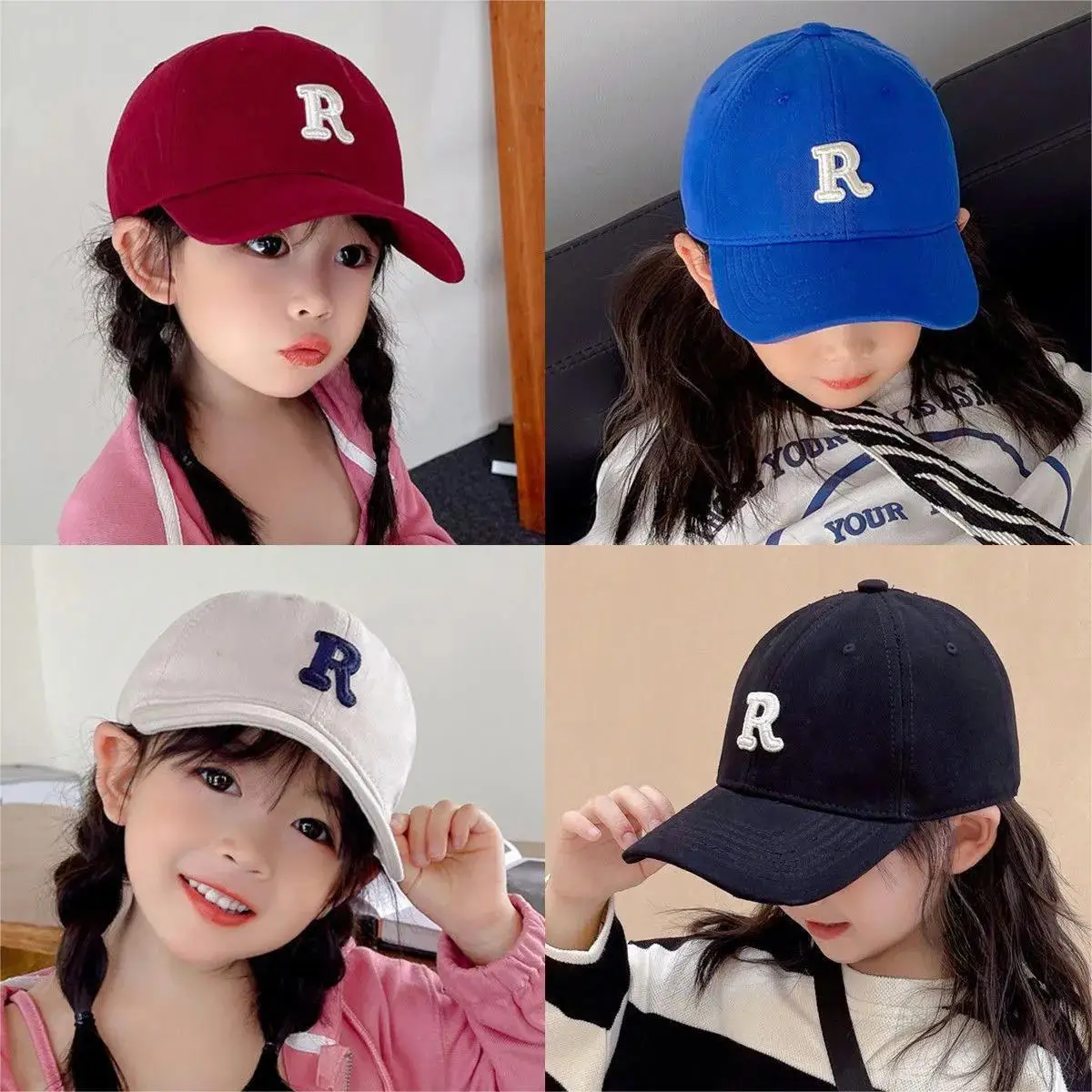 Gorra de béisbol premium niño – Visera pato color sólido - imagen 4