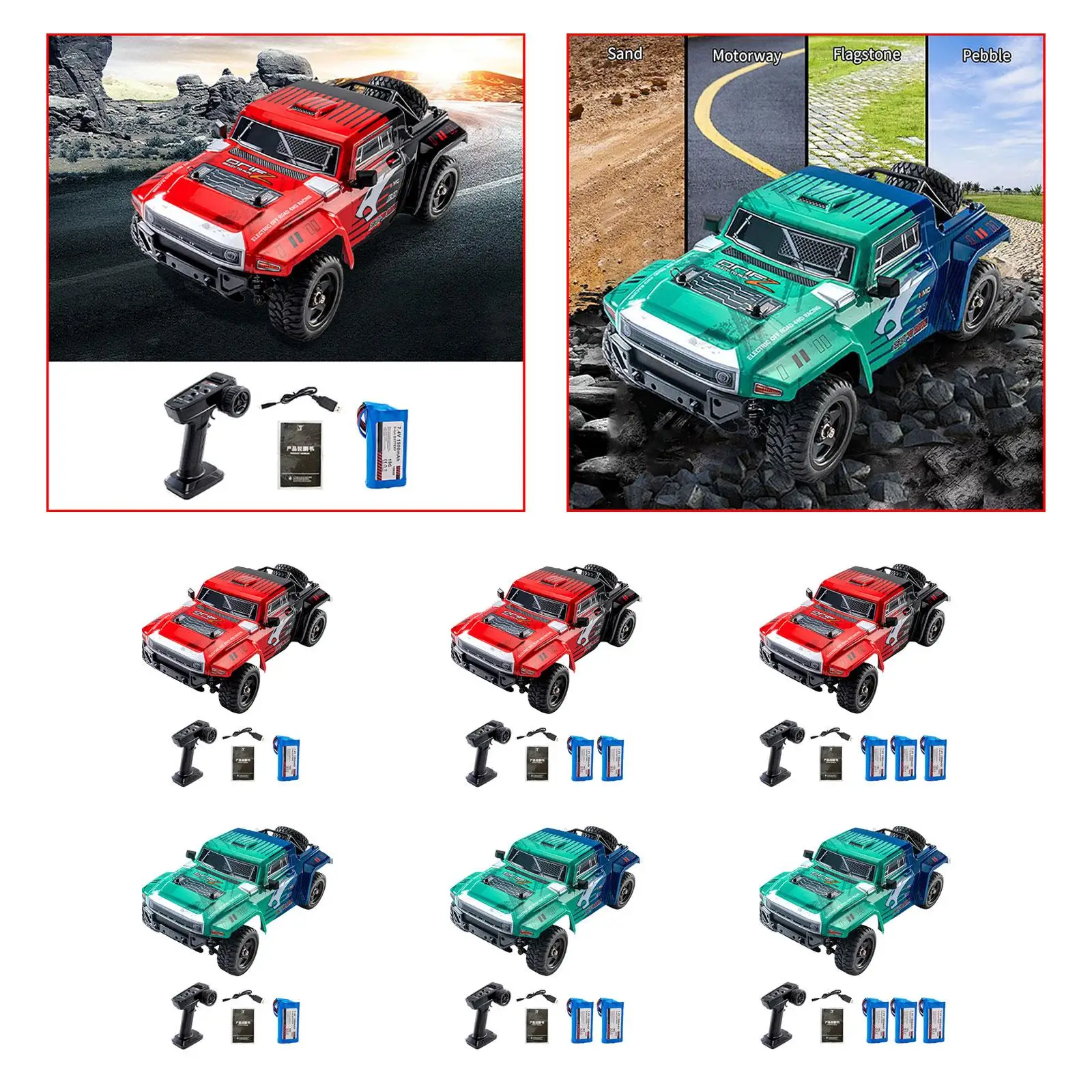 RC Truck Sturdy Simulation 4WD Electric Vehicle 1/12 Scale RC Car High Speed RC Crawler for Kids Adults Boys Girls Children Gift