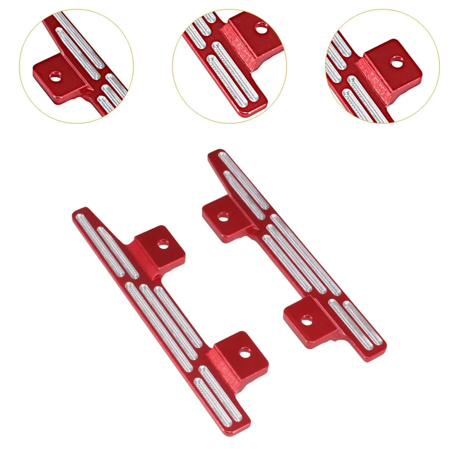 Pedales de coche teledirigido 1:12, escalones laterales de Metal para camiones MN78 MN82 LC79, 2 uds. - imagen 5