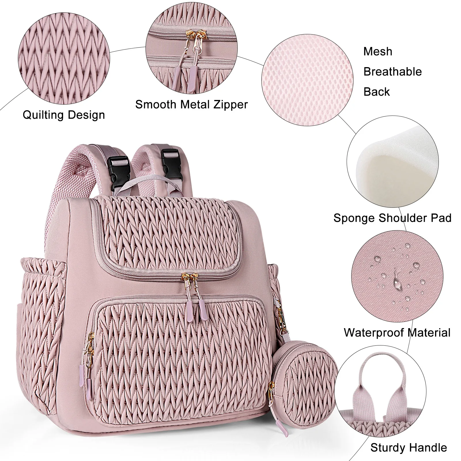 Mochila portapañales ligera de gran capacidad para el día a día - imagen 2