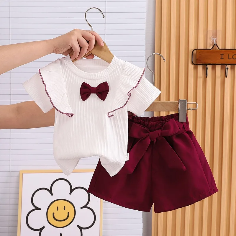 Conjunto ropa de verano infantil para niñas y niños, cómodo diario