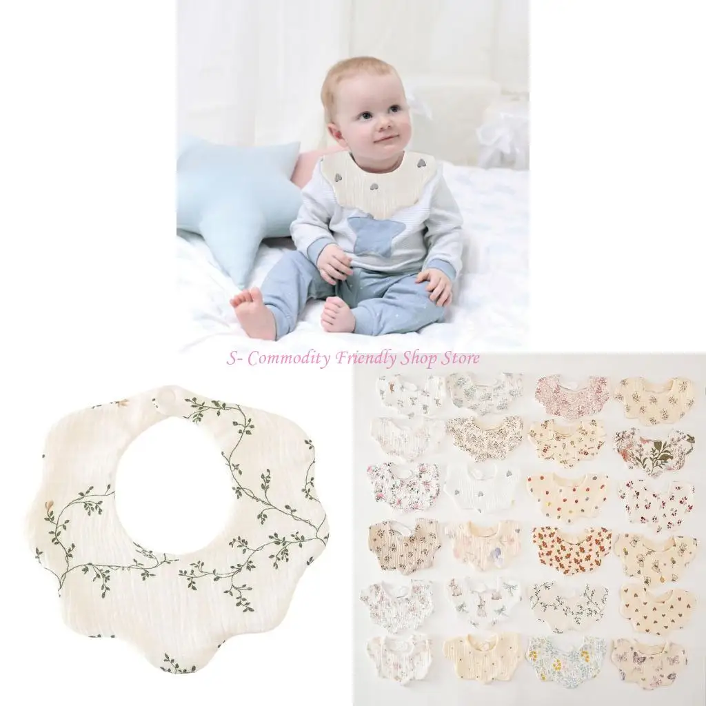 85ae babero unisex algodón babero 6 capas babero recién nacido alimentando babero encantador para babeo y bebés dentición