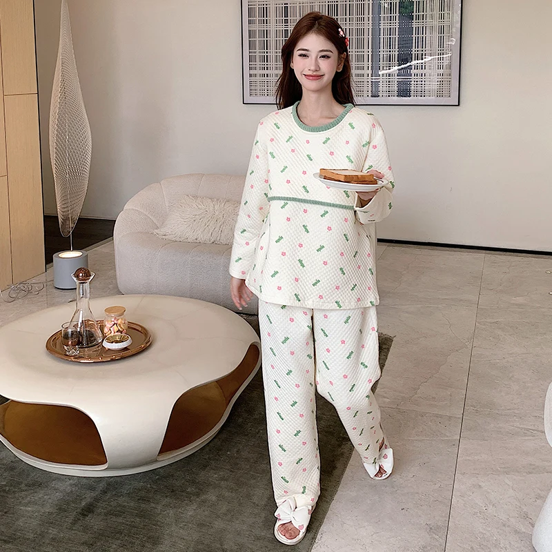 Pijama de maternidad para madres lactantes – Algodón suave y cómodo - imagen 4