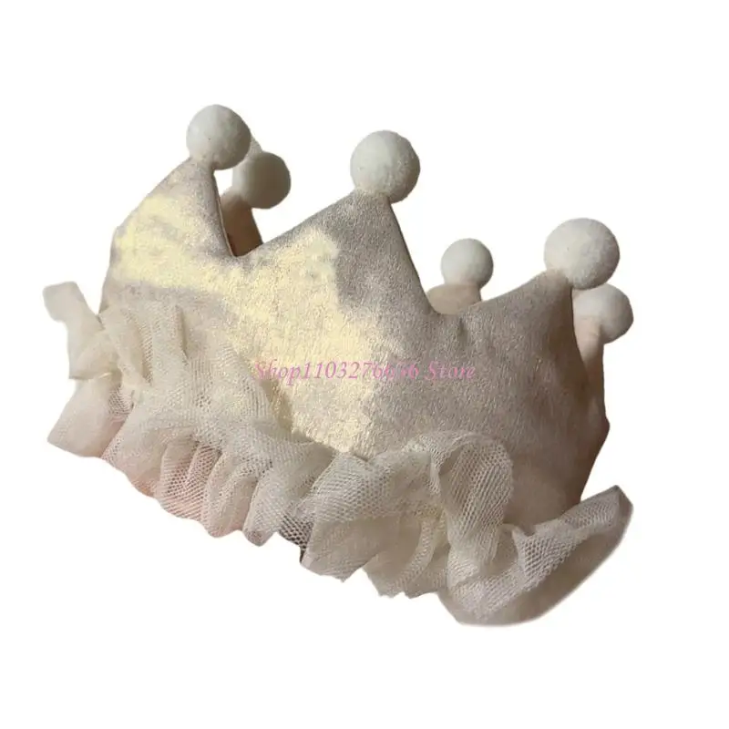 R6FD tela encantadora, accesorios real infantil para celebración 100 días, fotografía cumpleaños, diadema para - imagen 2