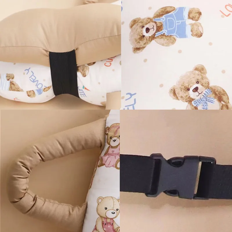 Nuevo asiento de coche de seguridad para niños, almohada con soporte para la cabeza, cojín de algodón con dibujos animados, asiento de viaje para bebé, soporte para el cuello, almohadilla para reposacabezas - imagen 5