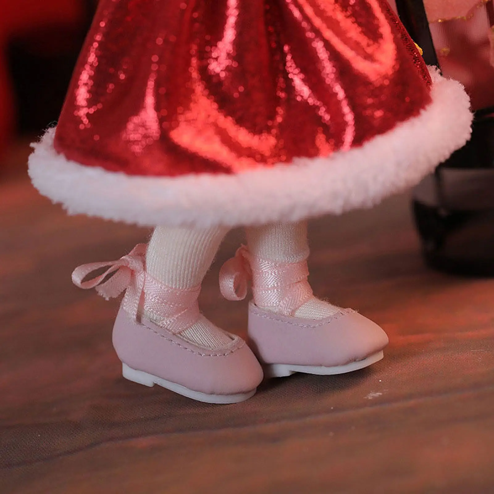 BJD Doll Flats Shoes BJD Doll Shoes Fashion Dress up Pretend Play Outfits, PU Shoes Footwear for 1/6 Doll Female Doll Figures