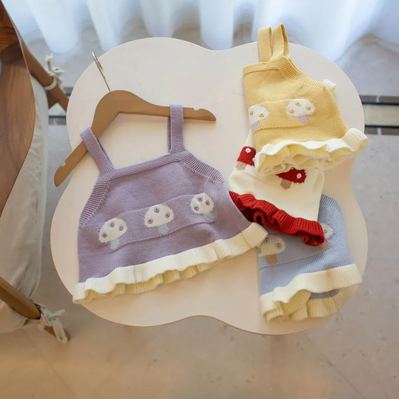 MILANCEL Tops de punto con cuello halter para niños 0-4T comodos - imagen 5