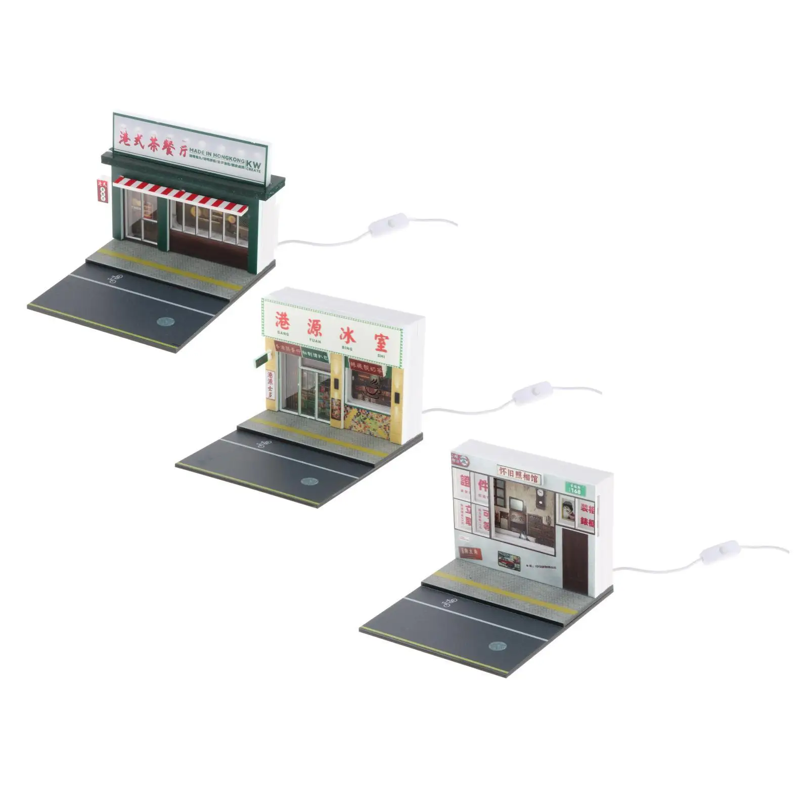 Escenario luminoso para coches escala 1/64 infantil