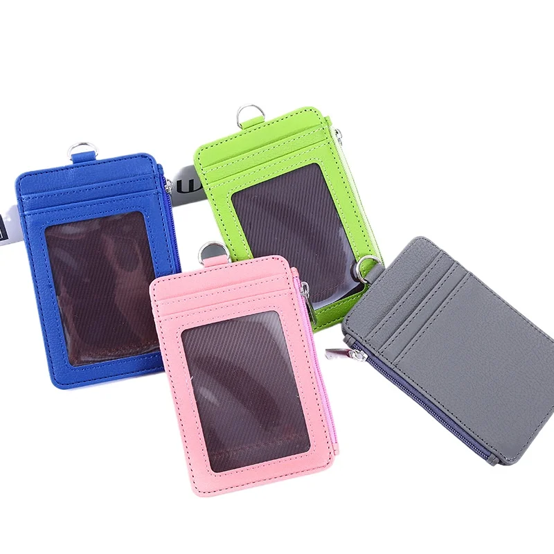 Soporte de cuero para tarjetas de identificación de negocios, cordones, insignia para estudiantes, funda para tarjetas de enfermera, Porta credenciales para tarjetas de visita - imagen 4