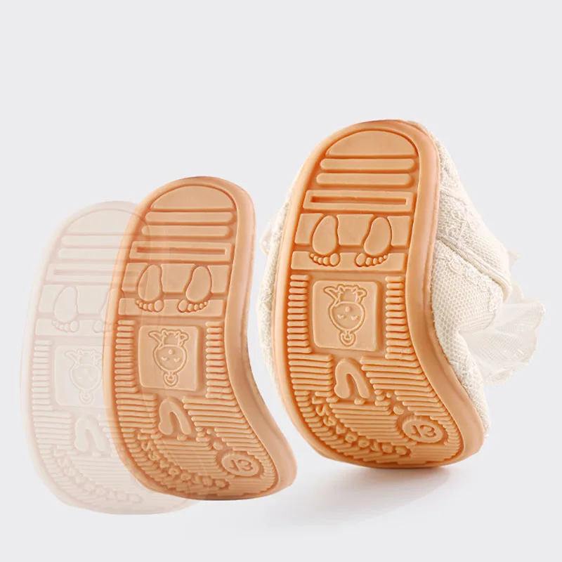 Verano bebé Prewalker 0-18M niñas bordado malla zapato de bebé niño arco zapatos de tela de suela blanda - imagen 4