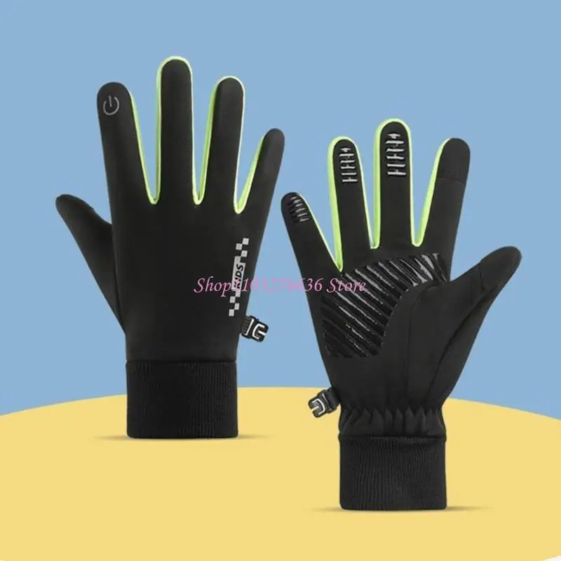 R6FD 1 Par Guantes invierno para niños Mittens completos los dedos con suave forro lana aire libre Ciclismo - imagen 3